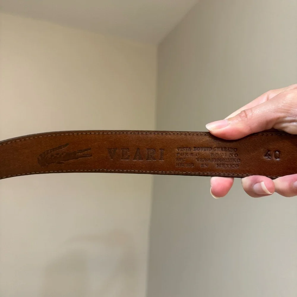 Veari Western Rodeo Ralph Lauren Asthenic Leather Belt Size 40